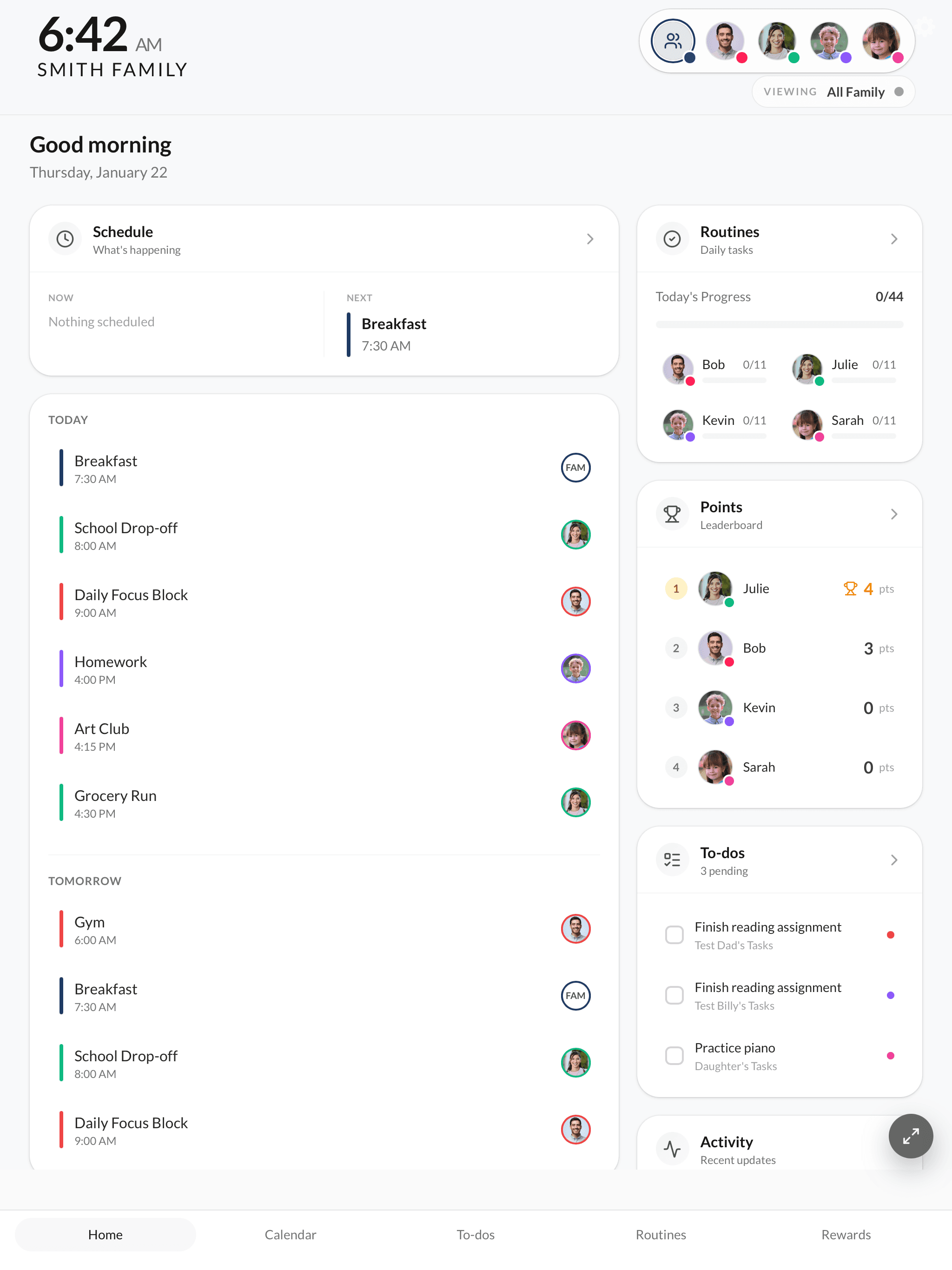 FamDisplay Dashboard